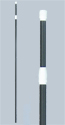 2段伸縮式のぼりポール(黒タイプ) 3m/4m/5m