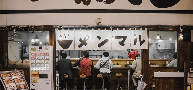 ラーメン屋の店頭