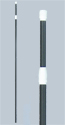 2段伸縮式のぼりポール(黒タイプ) 3m